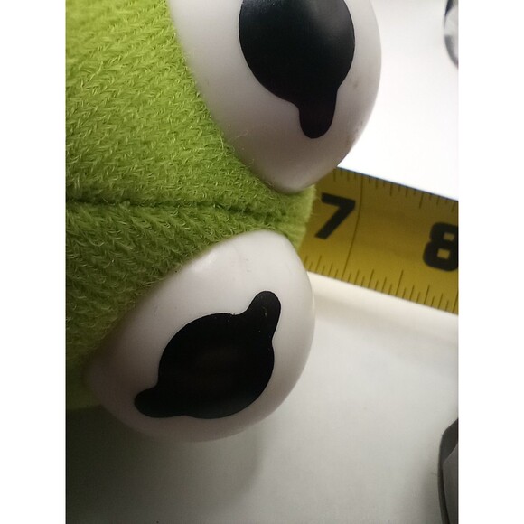 Vintage Baby Kermit Frog 1987 JIM HENSON Plush Muppets with Plaid Shirt 8'' - Picture 7 of 8